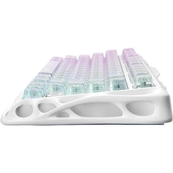 Gaming Mechanical keyboard GravaStar GSK1LITE_XTAL_AUROA Mercury K1 Lite, GravaStar x BSUN Grey, Wireless, Bluetooth, USB, Type-C, Crystal Aurora