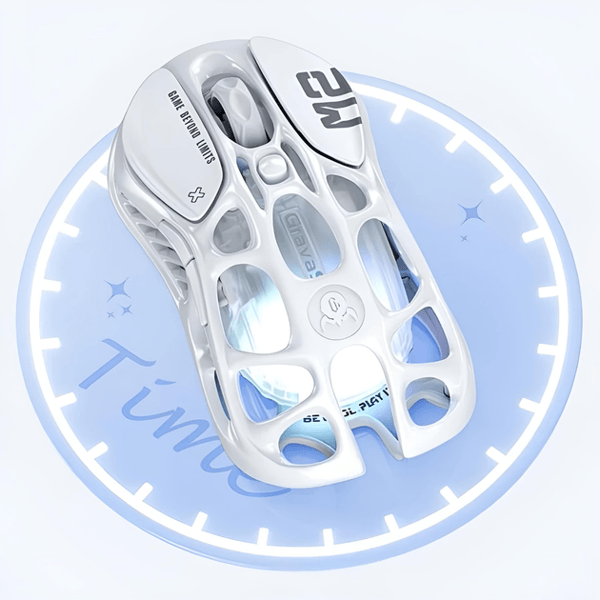 Gaming Mouse GravaStar GRAVASTARM2_WHT Mercury M2, Wireless, Bluetooth, Type-c, USB, Opaline White