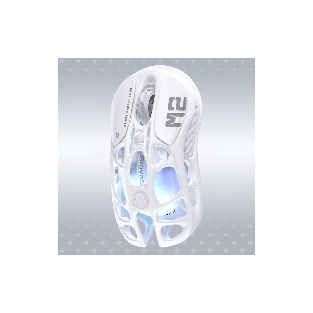 Gaming Mouse GravaStar GRAVASTARM2_WHT Mercury M2, Wireless, Bluetooth, Type-c, USB, Opaline White