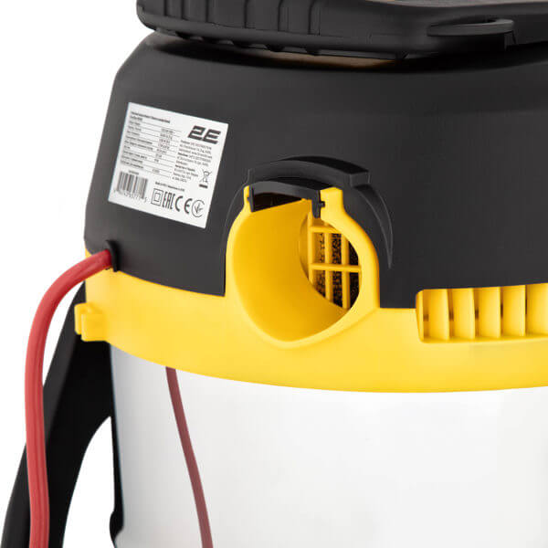 სამშენებლო მტვერსასრუტი 2E 2E-VC3012SSD PowerClean 30S, 1200W, 30L, Construction Vacuum Cleaner, Silver/Yellow