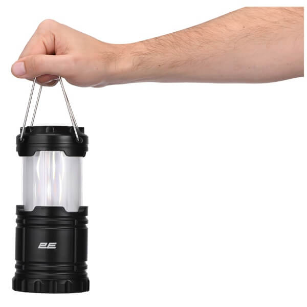 Camping Lantern On Batteries 2E 2E-PLBL3AA, 3W, Balck