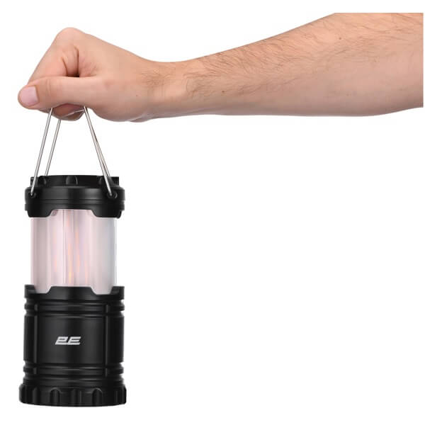 Camping Lantern On Batteries 2E 2E-PLBL3AA, 3W, Balck