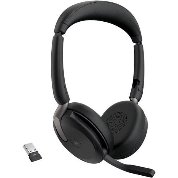 ყურსასმენი Jabra 26699-999-999 Evolve2 65 Flex, Headset, Wireless, Bluetooth, USB, Black