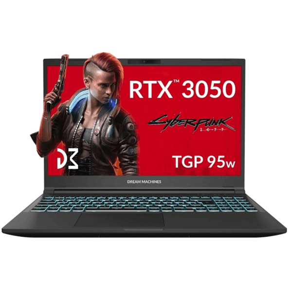 Notebook Dream Machines RG3050-15UA76 15.6", i7-13620H, 16GB, 1TB SSD, RTX3050 4GB, Black