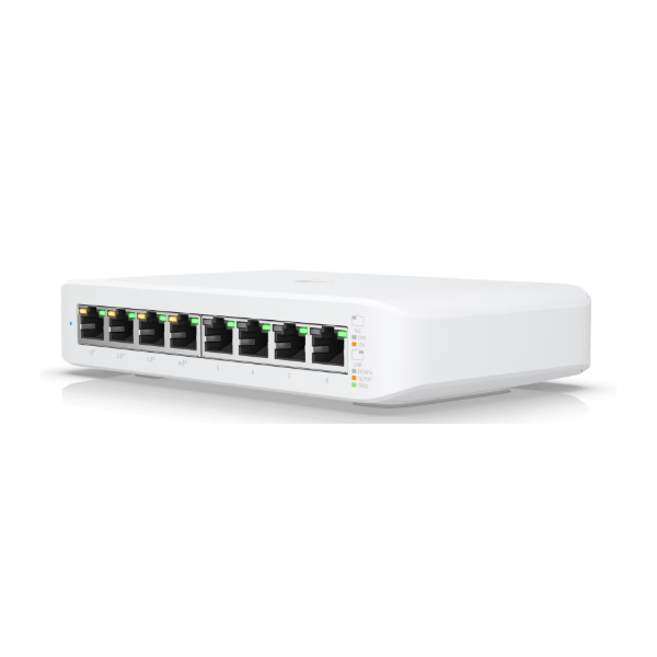 PoE+ Switch Ubiquiti USW-Lite-8-POE UniFi Switch Lite 8 PoE [UB2USWLITE8POEEU], 8-Port Gigabit, White