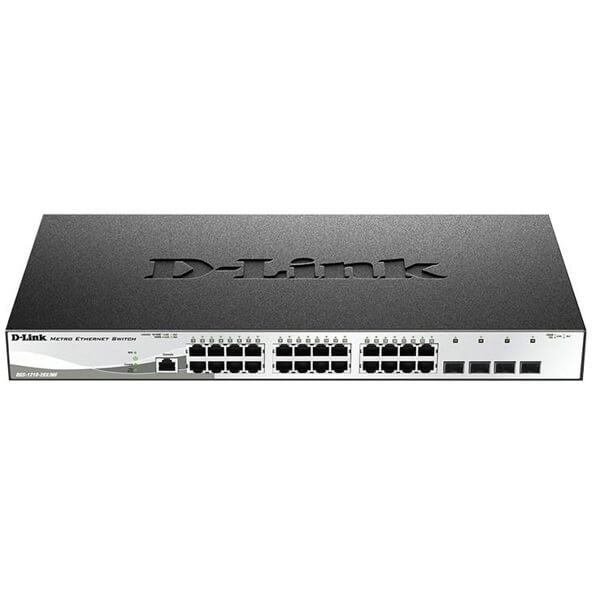 სვიჩი D-Link DGS-1210-28X/ME Managed L2 Metro, 28-Port Gigabit, Switch, Black