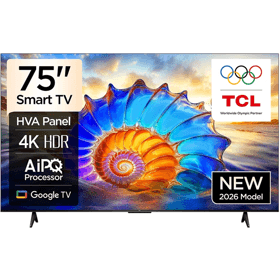 TV TCL 75V6D, 75", 4K UHD, Smart TV, HDMI, USB, LAN, Bluetooth, WiFi, Black