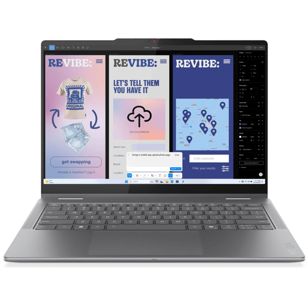 Notebook Lenovo 83JQ008URK Yoga 7, 14'', Ultra 7-256V, 16GB, 512GB SSD, Integrated, Silver