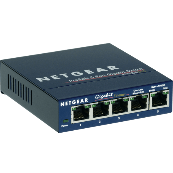 სვიჩი Netgear GS105GE, 5-Port Gigabit, Switch, Blue