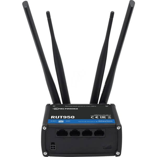 4G LTE Cat4 Router Teltonika RUT950U022C0 RUT950 (Quectel/MEIG), 150Mbps, Black