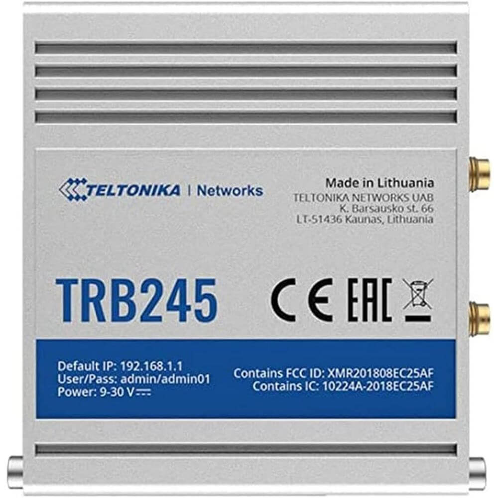 4G Gateway Teltonika TRB245000000 TRB245, Industrial Rugged LTE Gateway, Silver