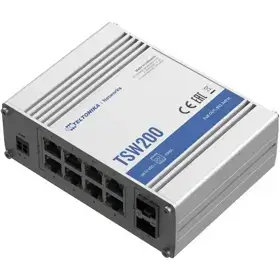 სვიჩი Teltonika TSW200000050 TSW200, 8-Port Gigabit, PoE+ Switch, Silver