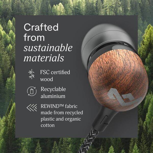 In-Ear Headphones, House of Marley EM-JE042-SB S. JAMAICA, Wired, Type-c, Brown