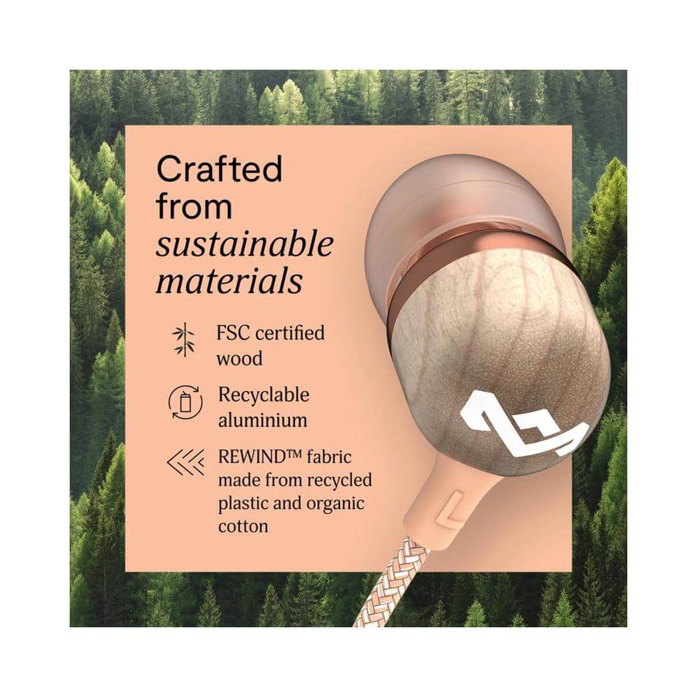 In-Ear Headphones House of Marley EM-JE042-CP S. JAMAICA, Wired, Type-c, Beige