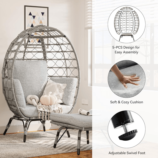 ბაღის ავეჯის კომპლექტი OEM 17051822, 2Pcs, Furniture Set, Grey