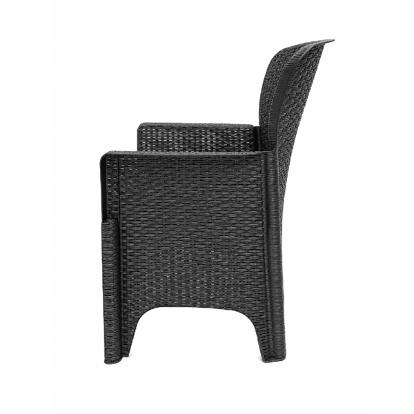 ბაღის ავეჯის კომპლექტი მაგიდა OEM SS-205-3, 3Pcs, Furniture Set, Black