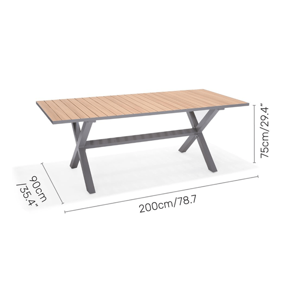 Furniture Set Panama 17051658, 7Pcs, Grey