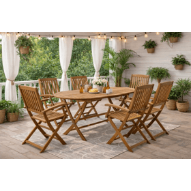 Furniture Set Home Decor Boston Set HDGF-BWS, 7Pcs, Brown