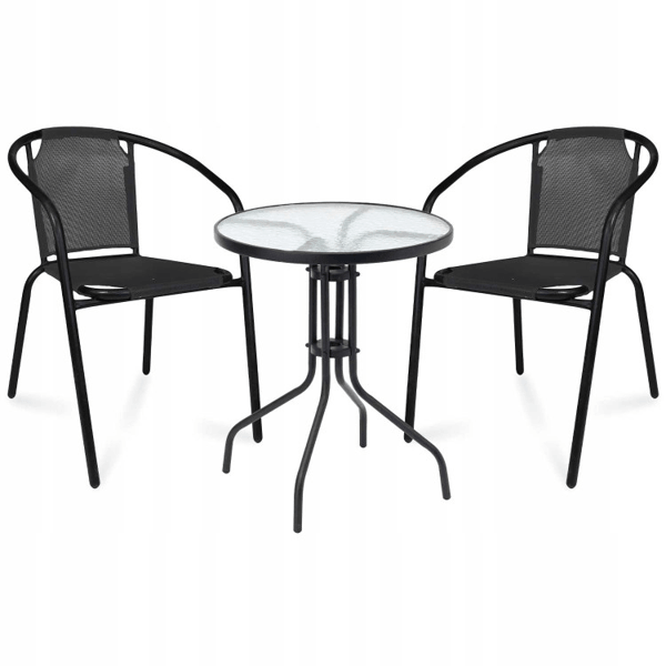 ბაღის ავეჯის ნაკრები OEM SC-024/SC-070, Furniture Set, Black