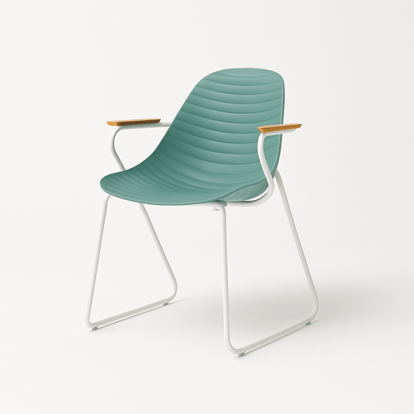სკამი Domino Stream carver, Chair, Green