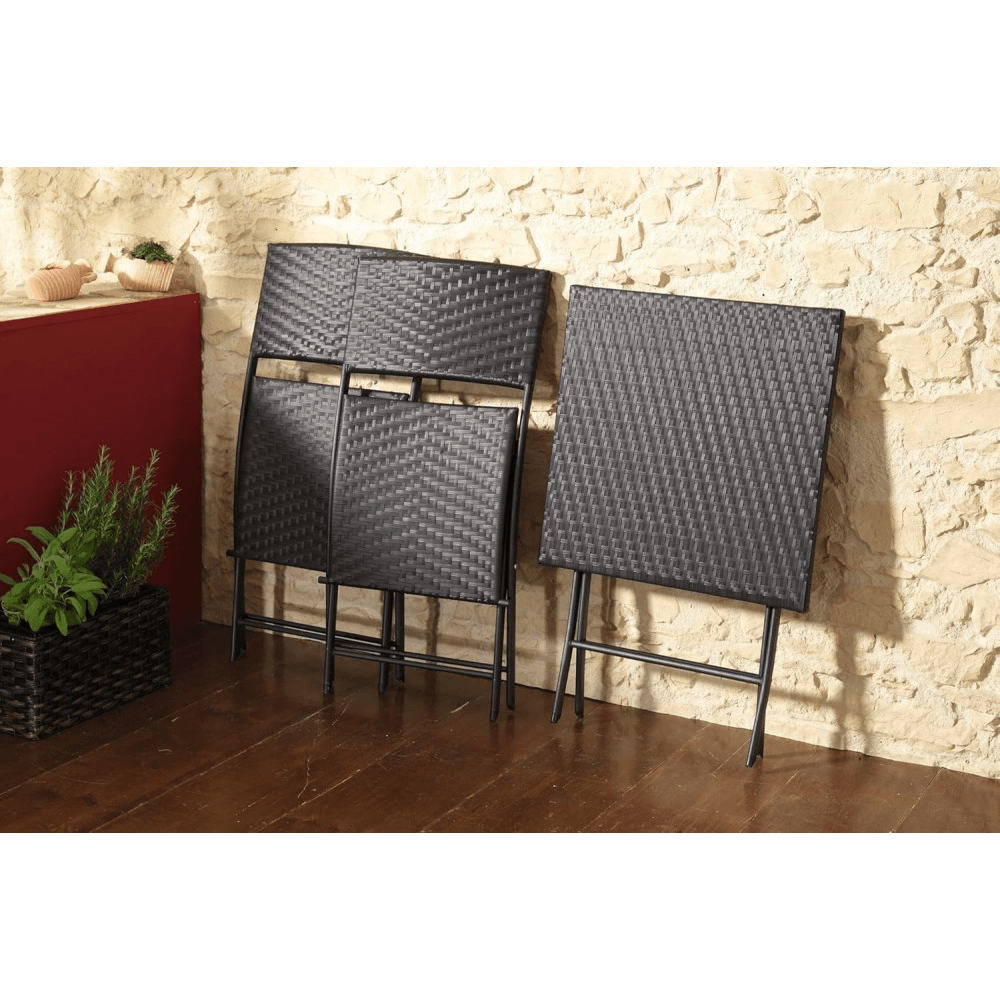 ბაღის ავეჯის კომპლექტი OEM 17051527, 3Pcs, Furniture Set, Black