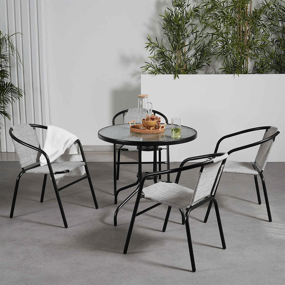 ბაღის ავეჯის კომპლექტი OEM 17051574, 6Pcs, Furniture Set, Black