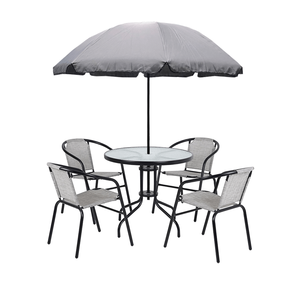 ბაღის ავეჯის კომპლექტი OEM 17051574, 6Pcs, Furniture Set, Black