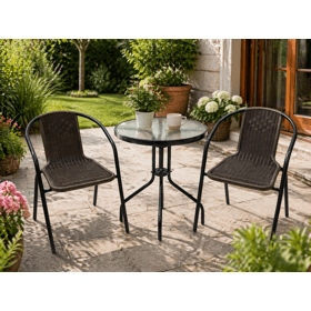 ბაღის ავეჯის კომპლექტი OEM SC-039P/SC-070, 3Pcs, Furniture Set, Brown