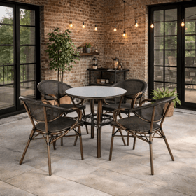 ბაღის ავეჯის კომპლექტი OEM ZT-0152B, 5Pcs, Furniture Set, Brown