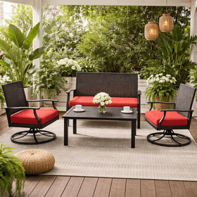 Furniture Set Domino HY-024, 4Pcs, Brown