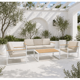 ბაღის ავეჯის კომპლექტი OEM ZT-SF251, 4Pcs, Furniture Set, White