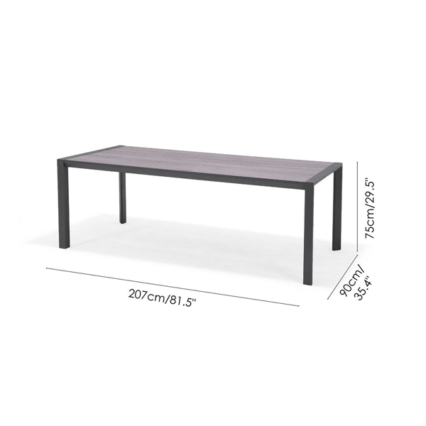 ბაღის მაგიდა OEM 17051539 Urbanite, Table, Grey