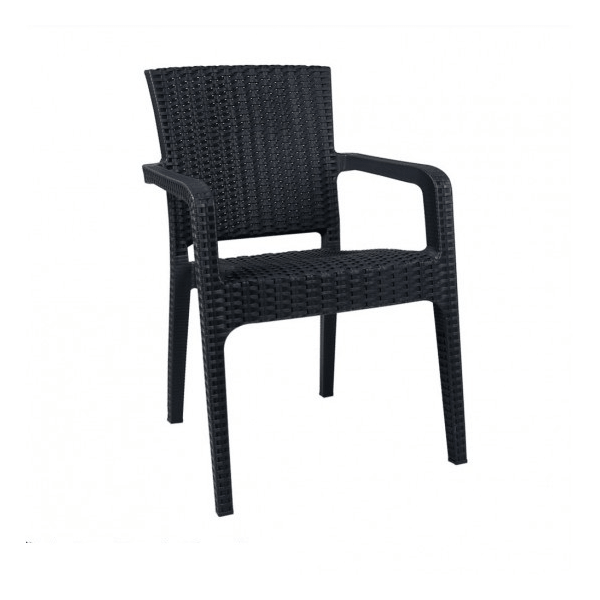 სკამი Comfort LILYUM RATTAN ARMCHAIR CT022, Chair, Antracite
