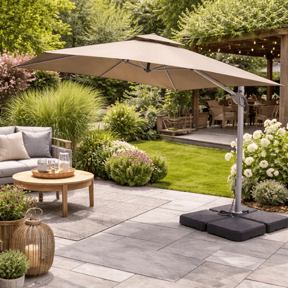 ბაღის ქოლგა OEM 17051800, 3x3m, Garden Umbrella, Beige