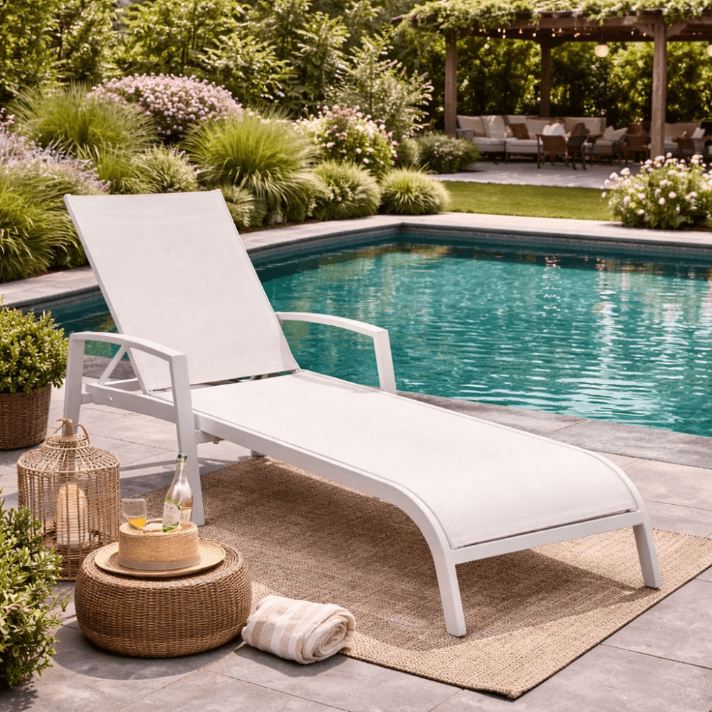 შეზლონგი OEM 17051758, Chaise Lounge, White