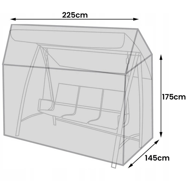 Swing And Chair Protective Cover OEM 17073323, 225x145x175cm, Green