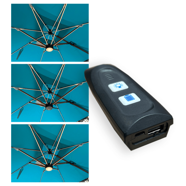 ბაღის ქოლგა განათებით OEM SLX-4 JHA-100KG, Garden Umbrella, Blue