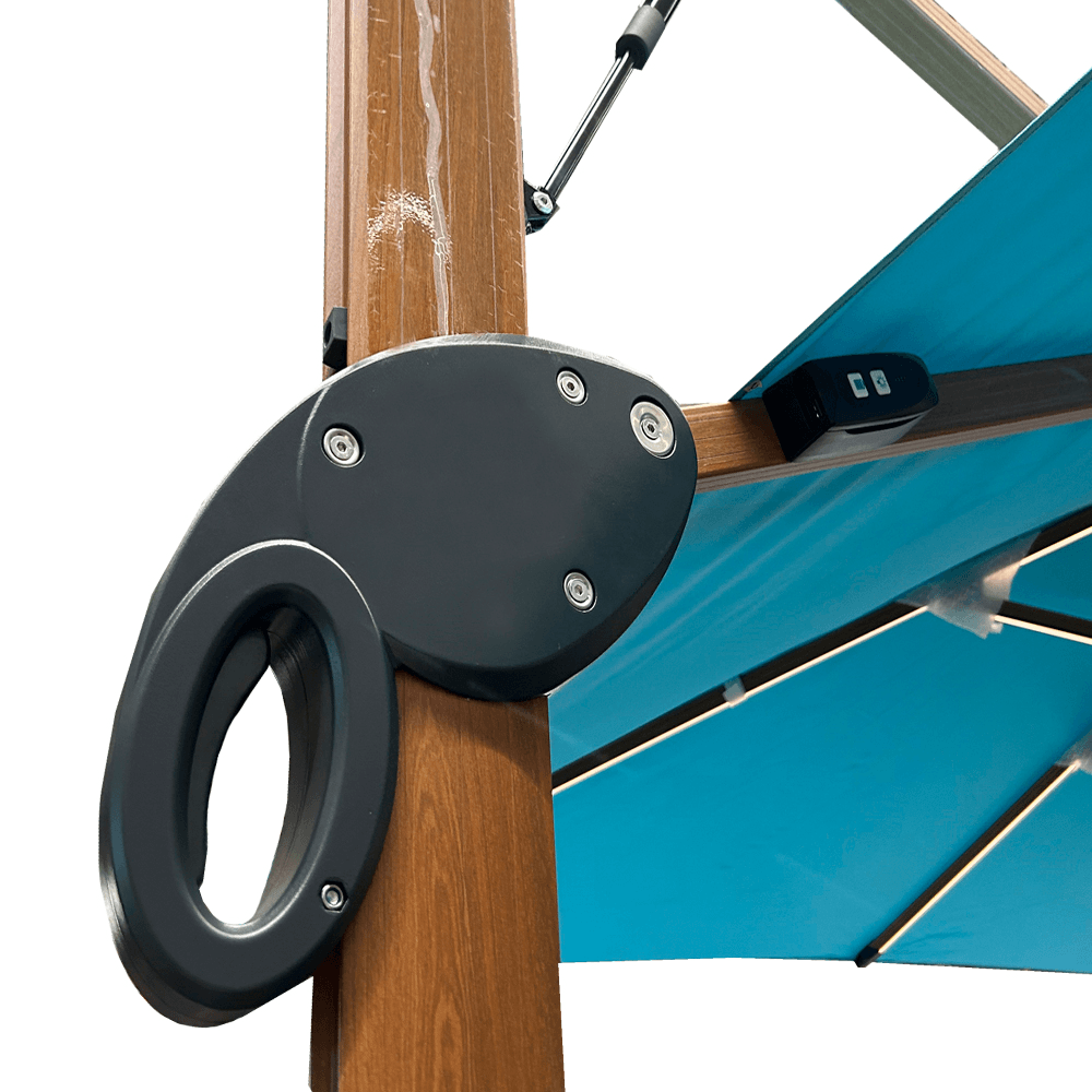 ბაღის ქოლგა განათებით OEM SLX-4 JHA-100KG, Garden Umbrella, Blue