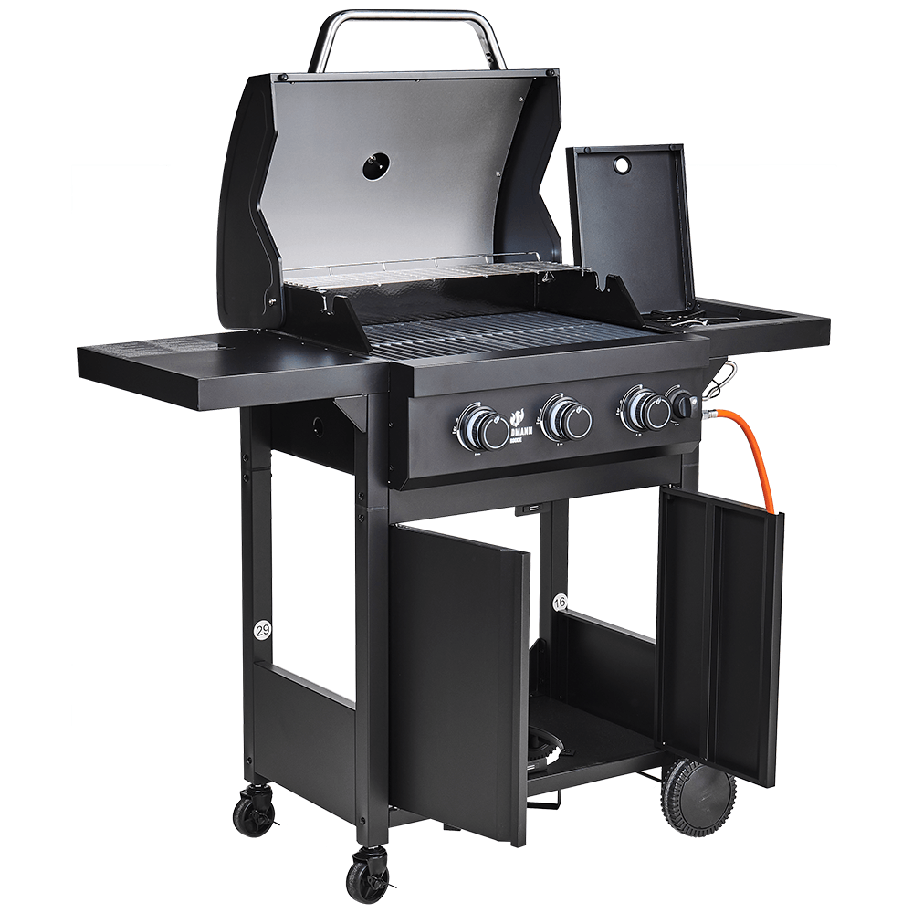 გაზის გრილი Landmann 13716 HERON COOK 3.1, 8Person, Grill, Black