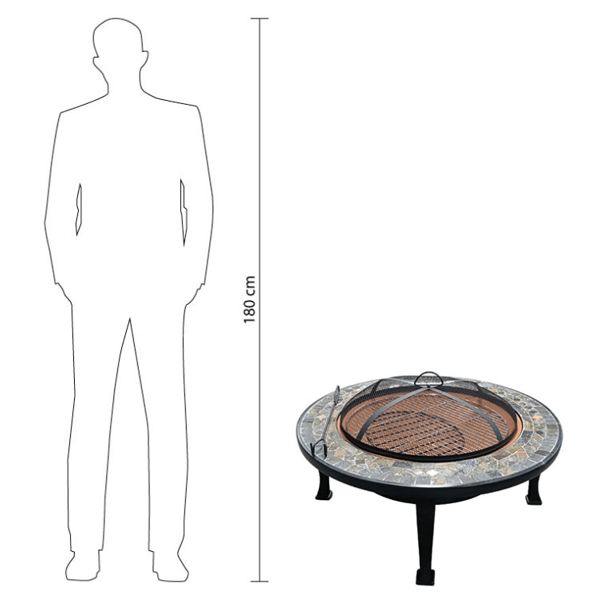 Grill-barbecue OEM MG-1597, 10Person, Black