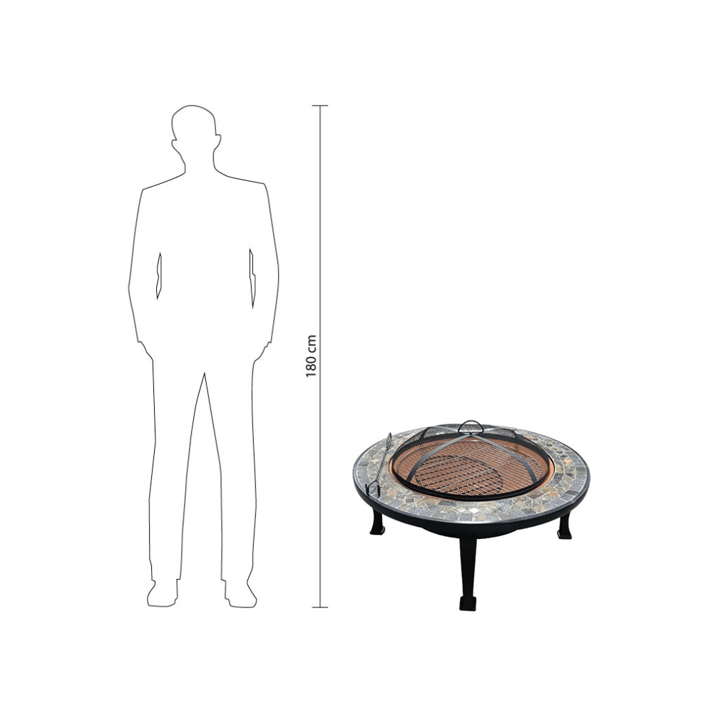 Grill-barbecue OEM MG-1597, 10Person, Black
