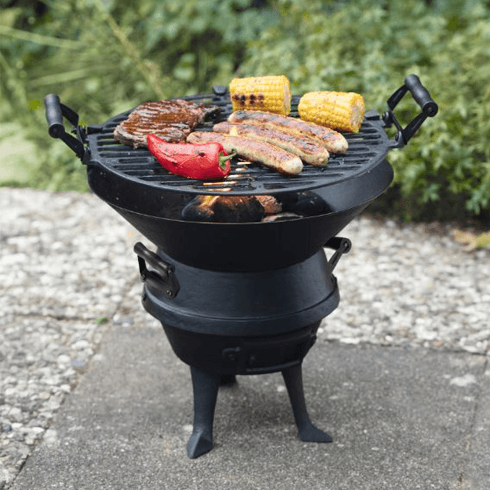 თუჯის გრილი cast iron bbq CLASSIC Æ 36 cm, Grill, Black