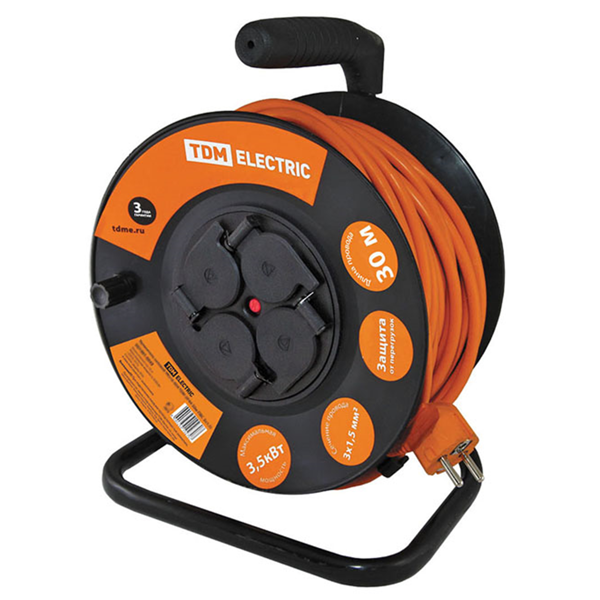 Coil TDM ByLion TDM SQ1301-0541, 4Socket, 30M, Orange