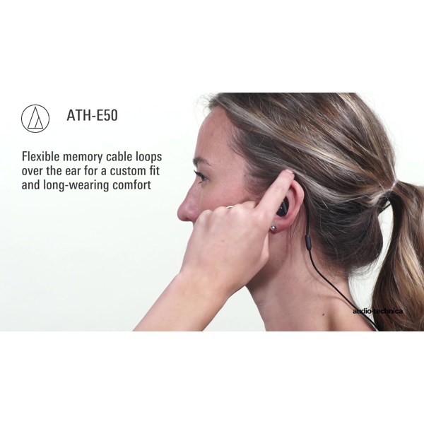 ყურსასმენი Audio-Technica ATH-E50, In-Ear Monitor Headphones, Wired, 3.5mm, Black