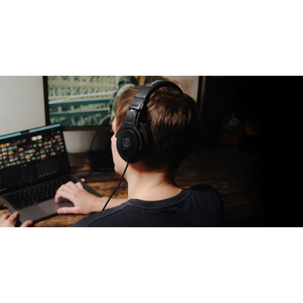 ყურსასმენი Audio-Technica ATH-M30X, Headset, Wired, 3.5mm, 6.3mm, Black