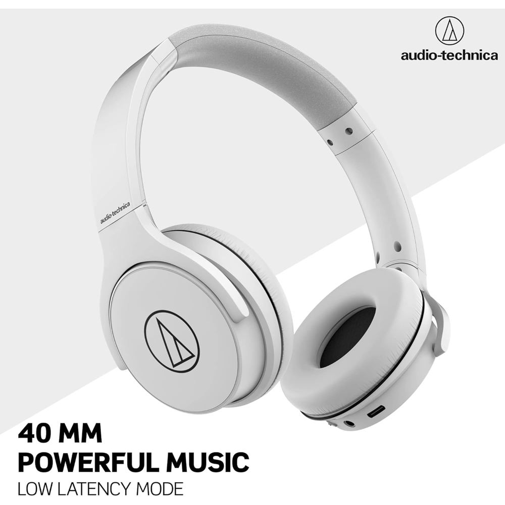 ყურსასმენი Audio-Technica ATH-S220BTWH, Headset, Wireless, 3.5mm, Bluetooth, White