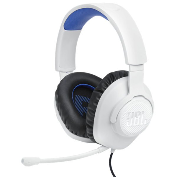 ყურსასმენი JBL JBLQ100PWHTBLU Quantum 100P Console, Gaming Headset, Wired, 3.5,mm, White/Blue