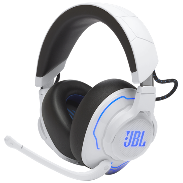 ყურსასმენი JBL JBLQ910PWLWHTBLU Quantum 910P Console, Gaming Headset, Wireless, USB, Bluetooth, 3.5mm, White