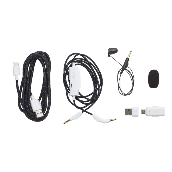 ყურსასმენი JBL JBLQ910PWLWHTBLU Quantum 910P Console, Gaming Headset, Wireless, USB, Bluetooth, 3.5mm, White