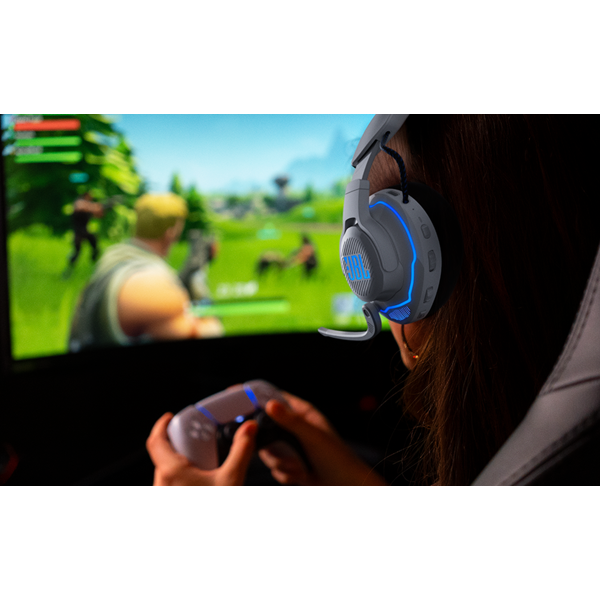 ყურსასმენი JBL JBLQ910PWLWHTBLU Quantum 910P Console, Gaming Headset, Wireless, USB, Bluetooth, 3.5mm, White